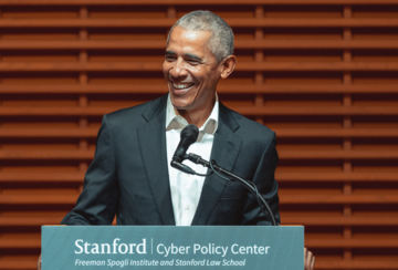 President Barack Obama at the “Challenges to Democracy in the Digital Information Realm" conference.