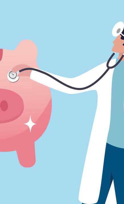 Medical investments illustration