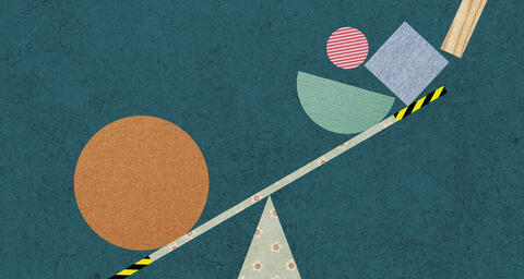 Geometric shapes on a seesaw