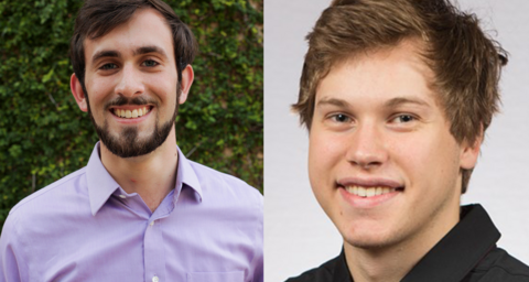 Bryce Tuttle and Nick Kinglsey, award winners from the 2020 CDDRL Honors Cohort