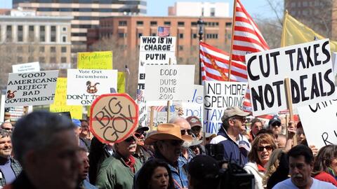 Protestors in Connecticut