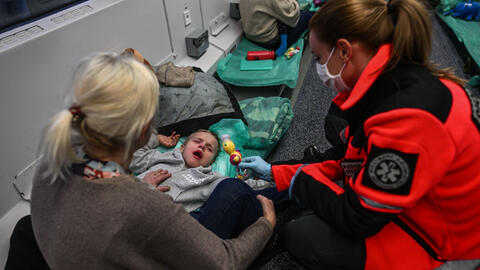 Ukrainian child cancer patient getting treatment 