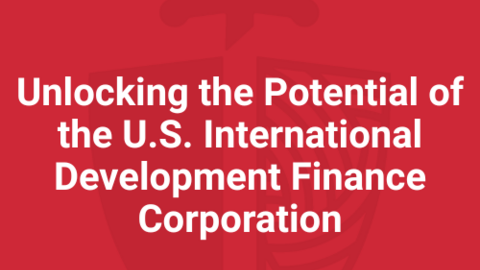 Unlocking the Potential of the U.S. International Development Finance Corporation Cover Image
