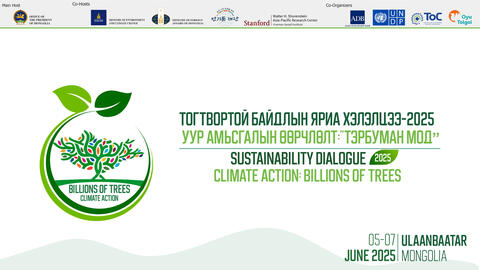 Banner for the conference “Sustainability Dialogue 2025 – Climate Action: Billions of Trees” 