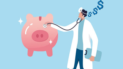 Medical investments illustration