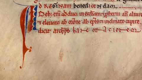 text from Siena, Biblioteca Comunale degli Intronati, MX G.V.12, fol. 70v (13th century)