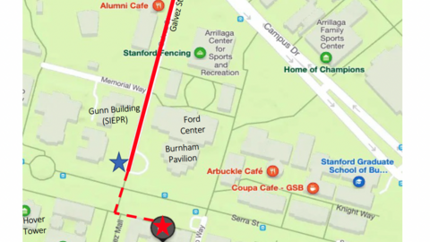 Drop off Walking Map