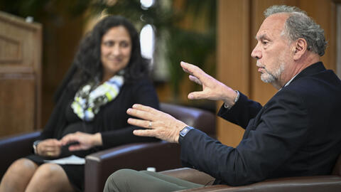 Ami Bhatt & Peter Piot at the 2025 Rosenkranz Global Health Symposium