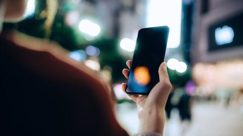 Feature figure of cell phone flipped