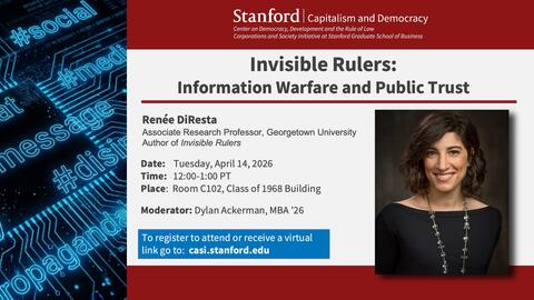 Invisible Rulers: Information Warfare and Public Trust event graphic