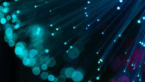 Decorative, blurred image of fiber optic cables
