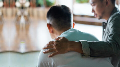 Dr comforting patient