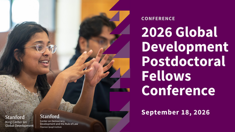 2026 Global Development Postdoctoral Fellows Conference