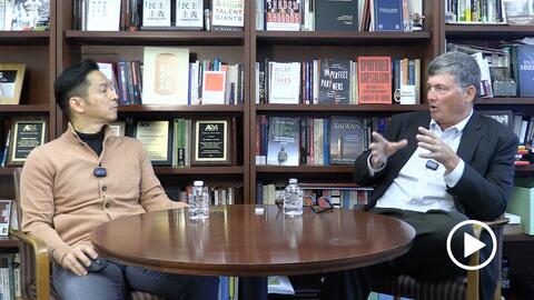 Mark Lambert and Kiyoteru Tsutsui in conversation.