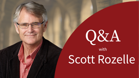 Q&A with Scott Rozelle banner image with a headshot of Scott. 
