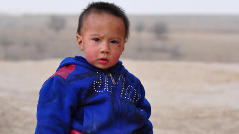 lonely standing child