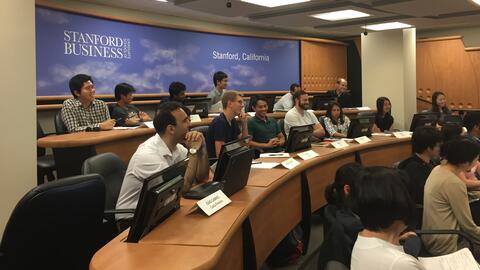 Students in an APARC-taught course interact with peers at Peking University using advanced technology.