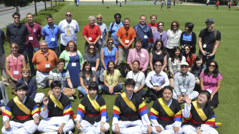 Teachers attending a Korean Culture event at Stanford Teachers attending a Korean Culture event at Stanford