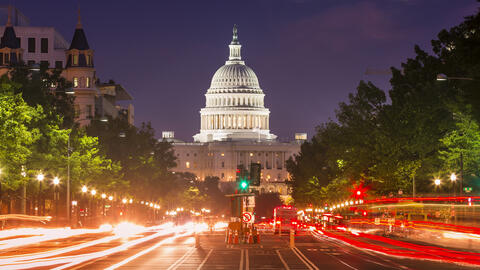 U.S. Capitol Building at night