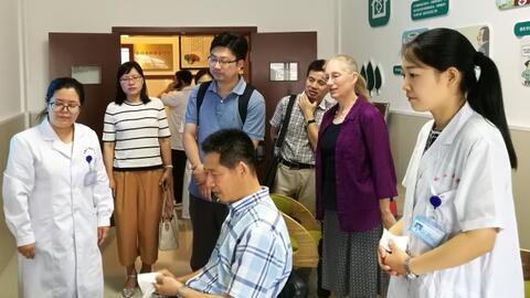 Karen Eggleston and student researchers