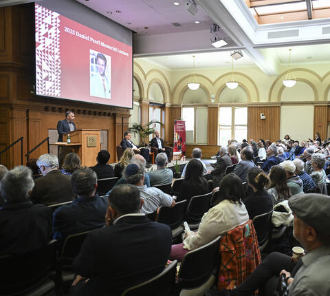 Full audience at 2025 Daniel Pearl Memorial Lecture