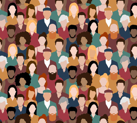 An illustration of diverse population 