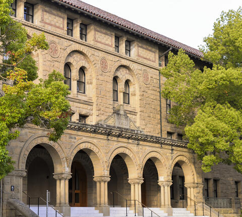 Encina Hall building front, Stanford University.