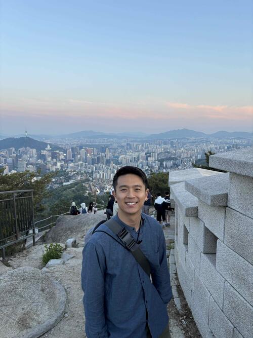 Richard Liang outdoors in South Korea.