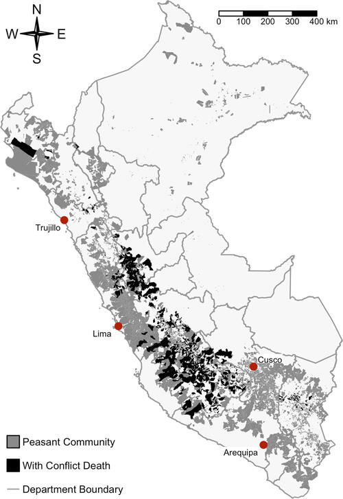 Figure 3. Indigenous communities that experienced conflict deaths.