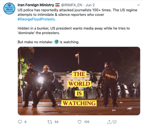 Iranian state media Tweet