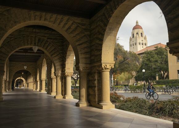 Hoover Tower from the quad