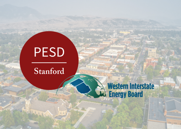 PESD and WIEB logos in front of Bozeman, MT skyline