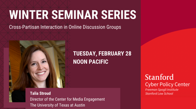 talia stroud photo with text winter seminar series