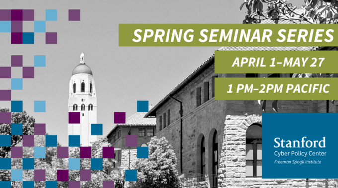 spring seminar header showing encina hall at Stanford University