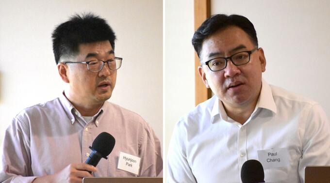 Hyunjoon Park of the University of Pennsylvania and Korea Program Deputy Director Paul Chang welcome participants to the 4th International Conference for the Sociology of Korea (I-CSK)