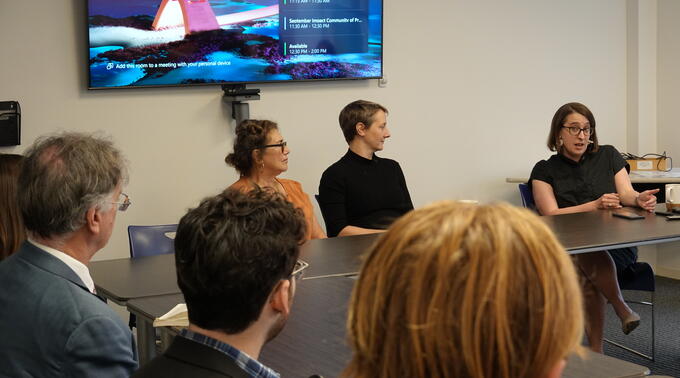 L to R: Elaine Kamarck, Vanessa Williamson, and Molly Reynolds at the Brookings Institution.