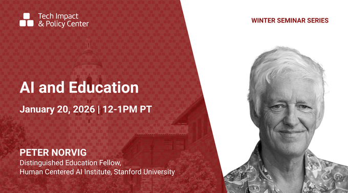 title of talk with date and photo of speaker