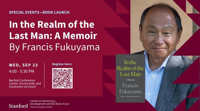 In the Realm of the Last Man by Francis Fukuyama book launch event