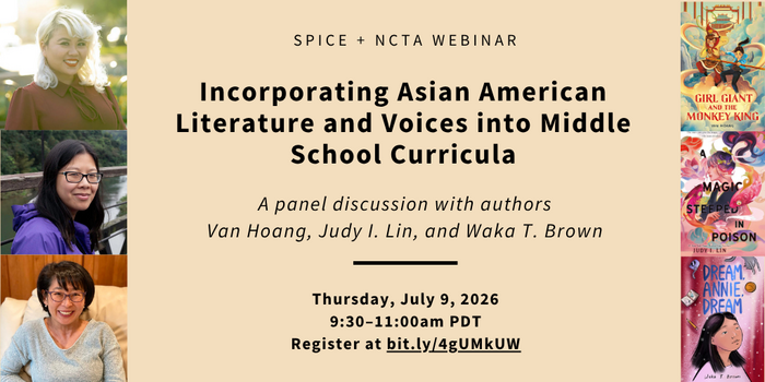 webinar announcement flyer with photos of three authors and pictures of three book covers