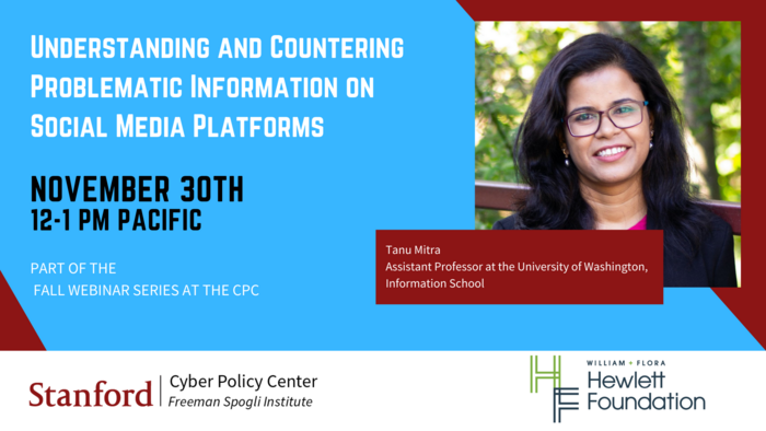 tanu mitra event understanding and countering problematic information on social media platforms