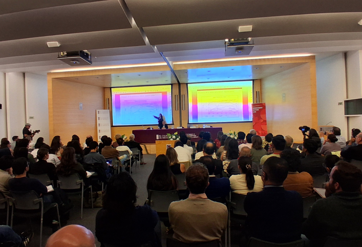 Prof. Magaloni presents her research during the panel at El Colegio de Mexico.