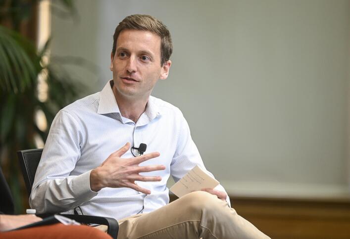 Oren Samet at the 2026 Shorenstein Journalism Award panel discussion.