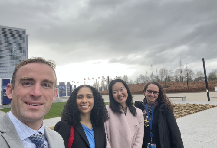 Brian Slamkowski, Francesca Bentley, Angela Chen, and an associate at NATO's headquarters in Brussels, Belgium.