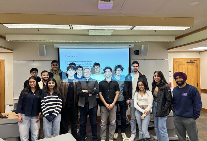 A group photo of students from the Stanford Indo-Pak Dosti Forum.