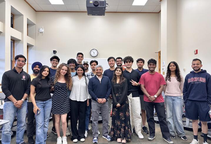 A group photo of students from the Stanford Indo-Pak Dosti Forum.