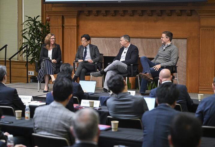 Suzanne Basalla, Jingo Kikukawa, Michael Brown, and Arthur Dubois during a panel discussion.