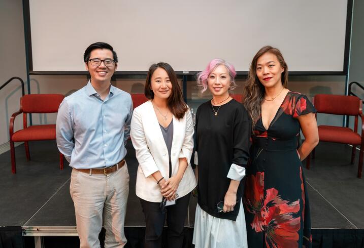 Panelists at the "Visions of Taiwan's Future" posing for the camera.