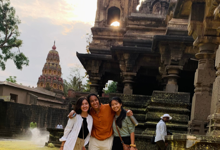 Shirin Kashani, Madeleine Morlino and Amanda Leavell in India.