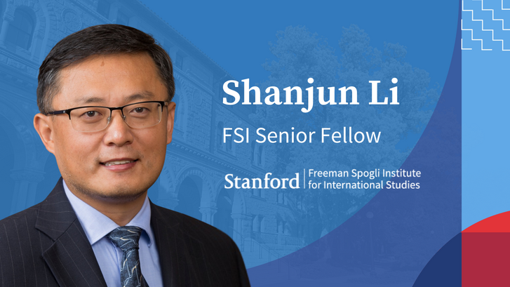 Headshot of Shanjun Li, who has joined FSI as a senior fellow