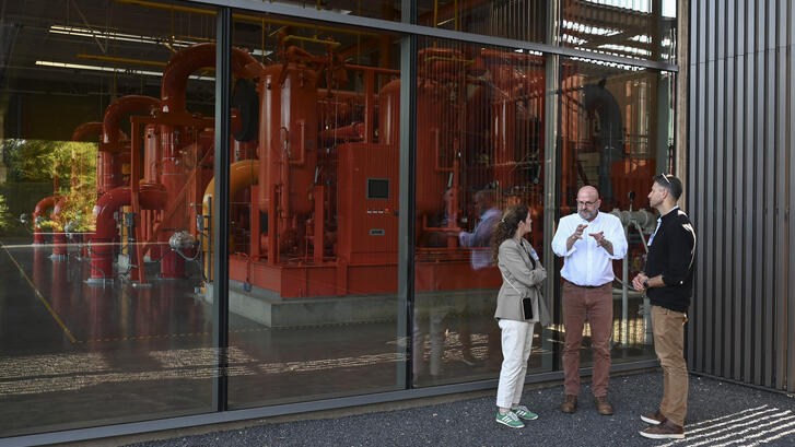 The gathering included a tour of the Stanford Central Energy Facility